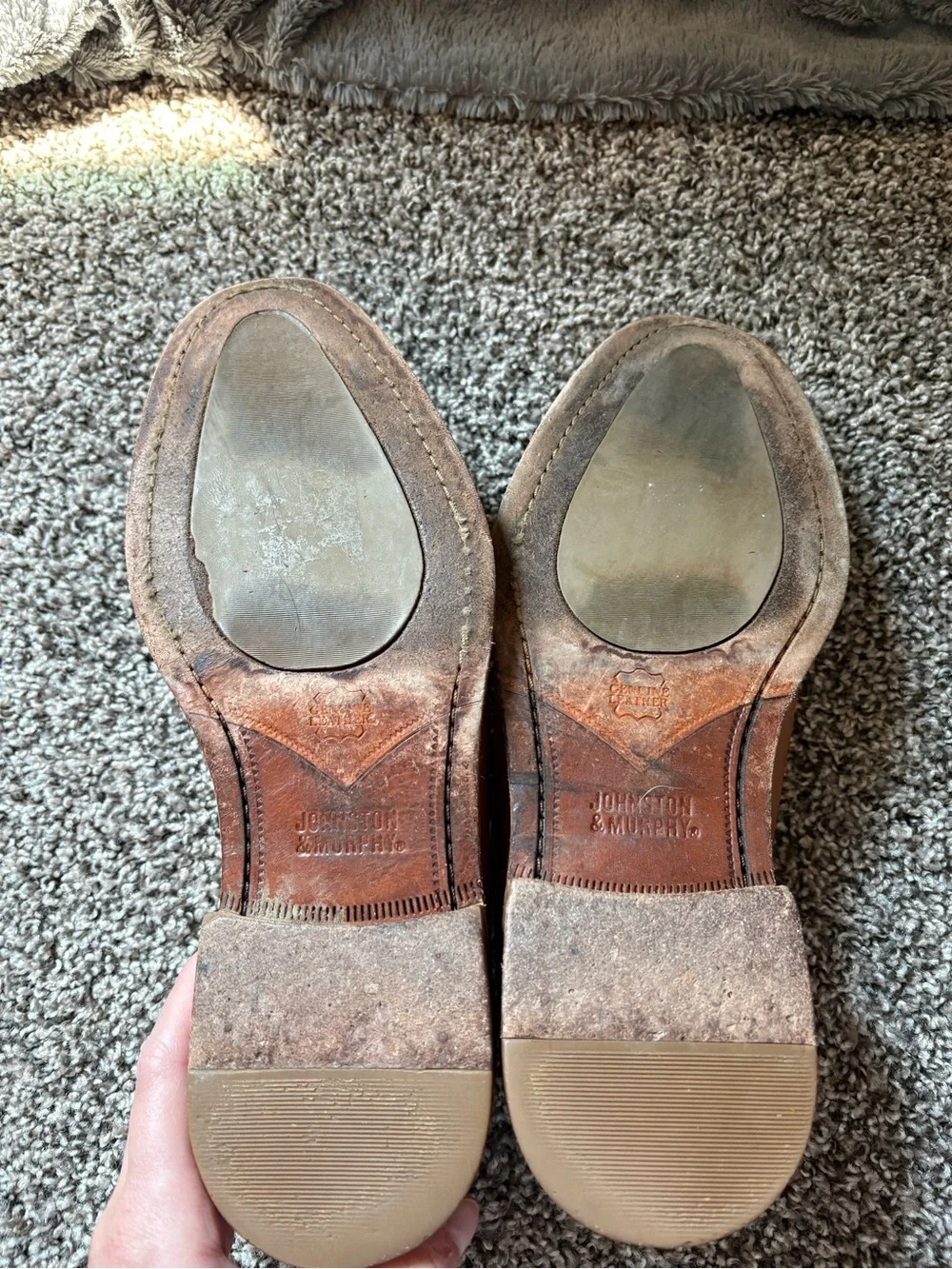 Johnston & Murphy Classic Men’s Leather Derby Shoes in Tan